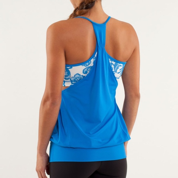 lululemon athletica Tops - Lululemon No Limits Tank in Beaming Blue